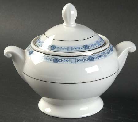 Blue Serenade Sugar Bowl & Lid