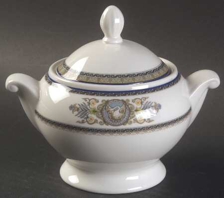 Victorian Crest Sugar Bowl & Lid