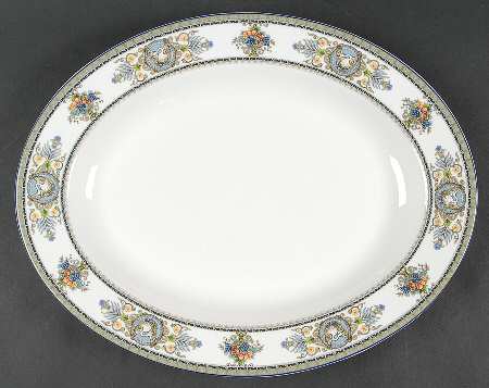 Victorian Crest 14" Oval Serving Platter