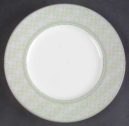 Green Silk Salad Plate