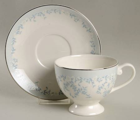 Bridal Lace Footed Cup & Saucer Set