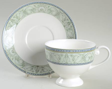 Plaza Delray Footed Cup & Saucer Set by Mikasa
