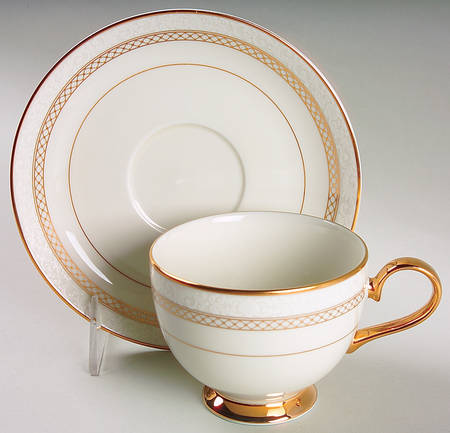Heirloom Gold Footed Cup & Saucer Set