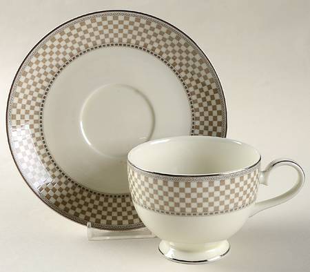 Roman Terrace Footed Cup & Saucer Set