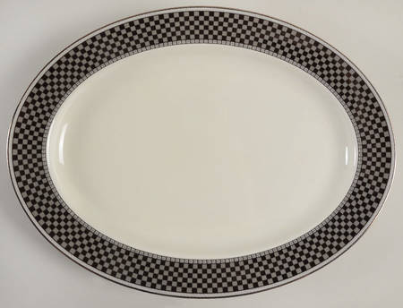 Ebony Mosaic 15" Oval Serving Platter