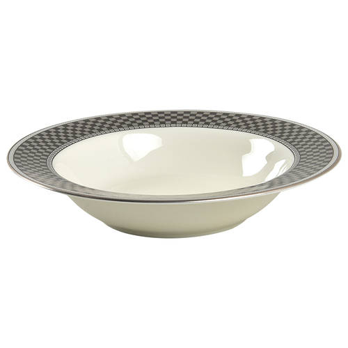 Ebony Mosaic Rim Fruit/Dessert (Sauce) Bowl