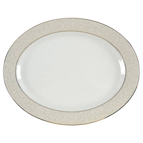 Parchment (Thailand) 16" Oval Serving Platter