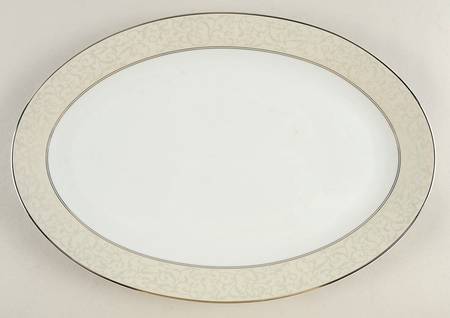 Parchment (Thailand) 14" Oval Serving Platter