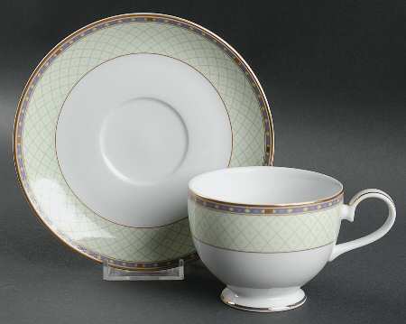 Roman Jewel Footed Cup & Saucer Set