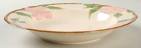 Pink Dogwood Rim Soup Bowl by Maruta