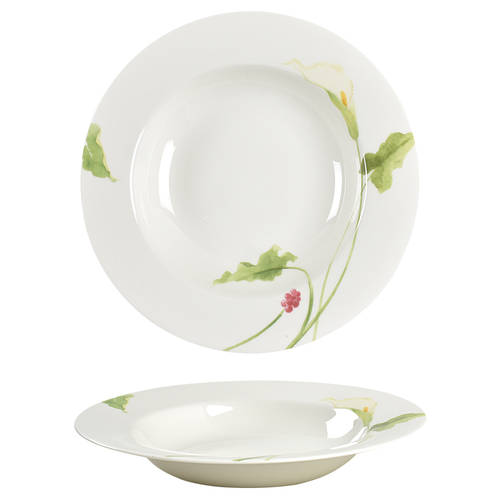 Classic Calla Large Rim Soup Bowl