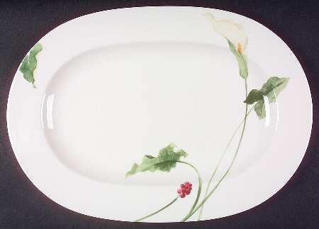 Classic Calla 15" Oval Serving Platter