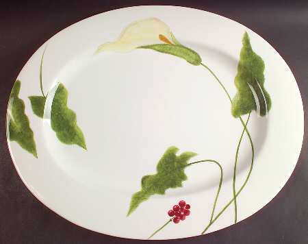 Classic Calla 20" Oval Serving Platter