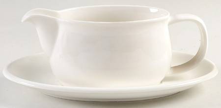Arctic White Gravy Boat & Underplate