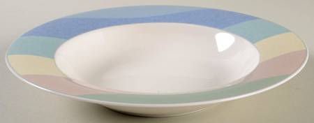 Pastel Parade Large Rim Soup Bowl