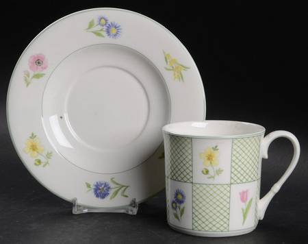 Floral Gallery Flat Cup & Saucer Set