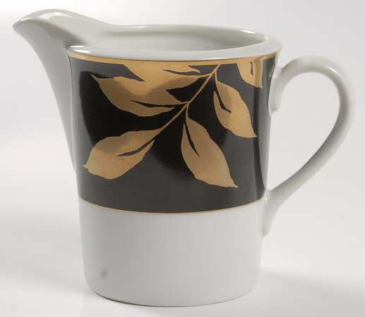 Gold Leaf Black Creamer