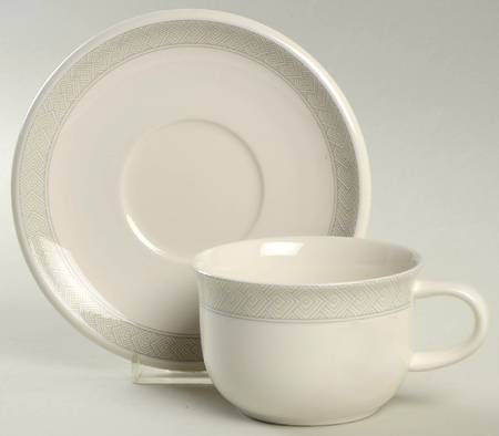 Diamond Chain Flat Cup & Saucer Set by Mikasa