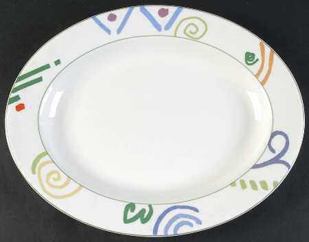 Graffiti 14" Oval Serving Platter