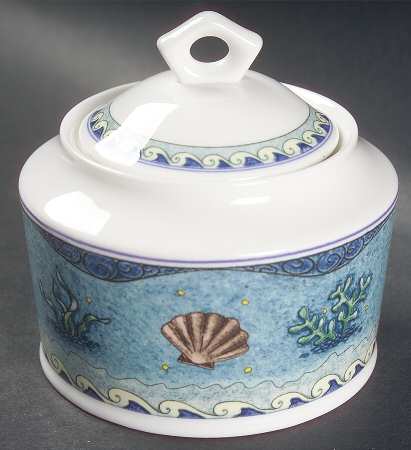 Ocean Medley Sugar Bowl & Lid