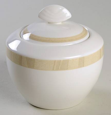 Nouveau Beige Sugar Bowl & Lid