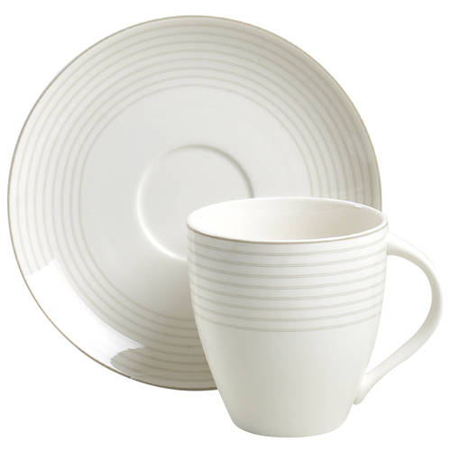 Debonaire Flat Cup & Saucer Set by Mikasa
