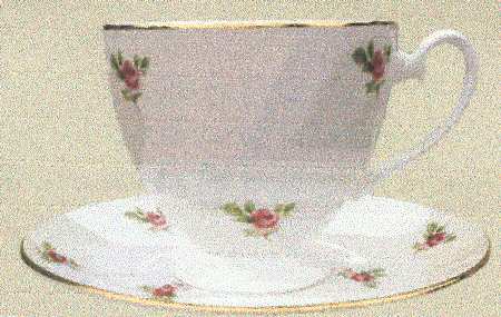 Scattered Rose Footed Cup & Saucer Set