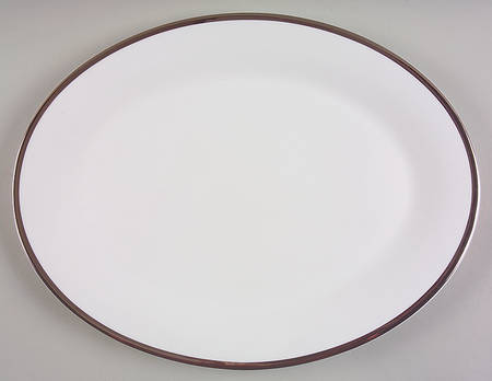 Deco Platinum 14" Oval Serving Platter