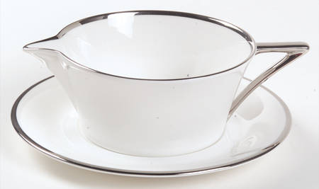 Deco Platinum Gravy Boat & Underplate