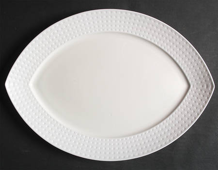 Satin Contrast 15" Oval Serving Platter