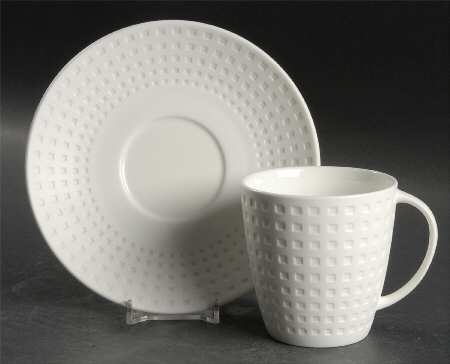 Satin Contrast Flat Cup & Saucer Set