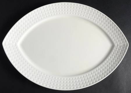 Satin Contrast 13" Oval Serving Platter