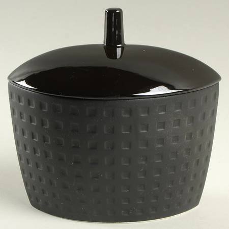 Ebony Contrast Sugar Bowl & Lid