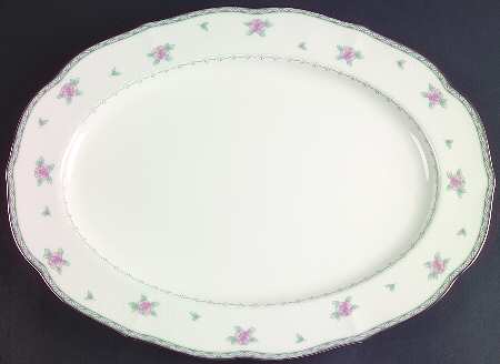 Rose of Love 14" Oval Serving Platter