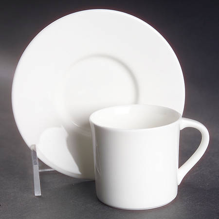 Elegance White Espresso Cup and Saucer Set