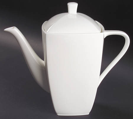 Elegance White Coffee Pot & Lid