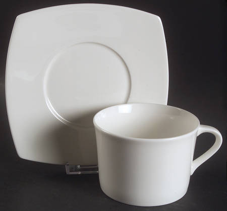 Elegance White Breakfast Cup & Saucer Set