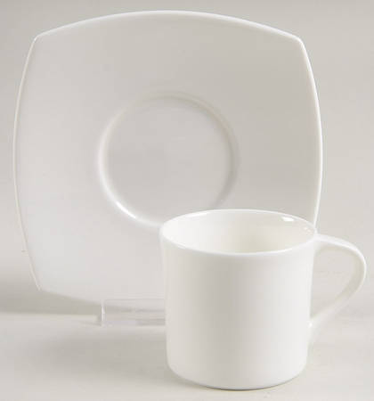 Elegance White Espresso Cup and Saucer Set