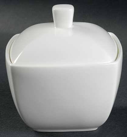 Elegance White Sugar Bowl & Lid