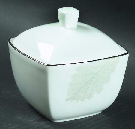 Silver Leaves Sugar Bowl & Lid