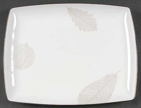 Silver Leaves 13" Rectangular Serving Platter