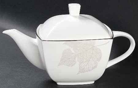 Silver Leaves Teapot & Lid