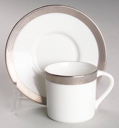 Millennium Platinum Espresso Cup and Saucer Set