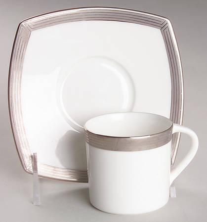 Millennium Platinum Espresso Cup and Saucer Set
