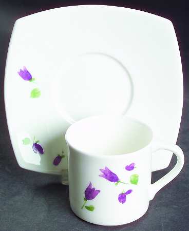 Mixed Bouquet Espresso Cup and Saucer Set