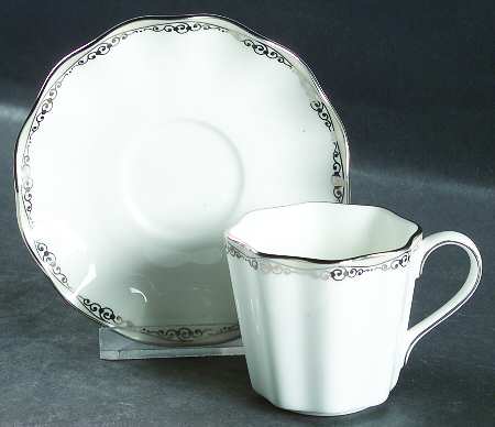 Symphony Platinum Espresso Cup and Saucer Set