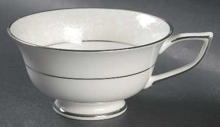 Platinum Brocade Footed Cup