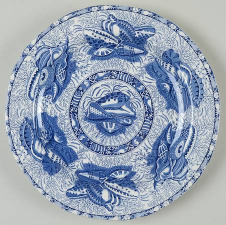 Torquay Blue (Scalloped, No Trim) by Mottahedeh