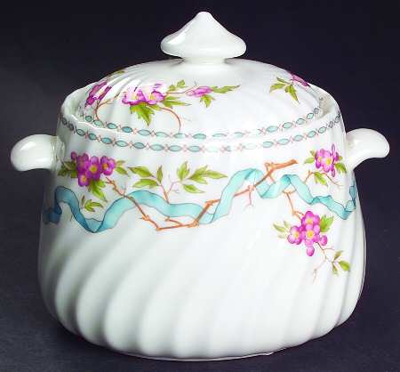 Ribbons & Blossoms Sugar Bowl & Lid