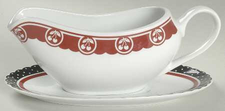 Cherry Cameo Gravy Boat & Underplate